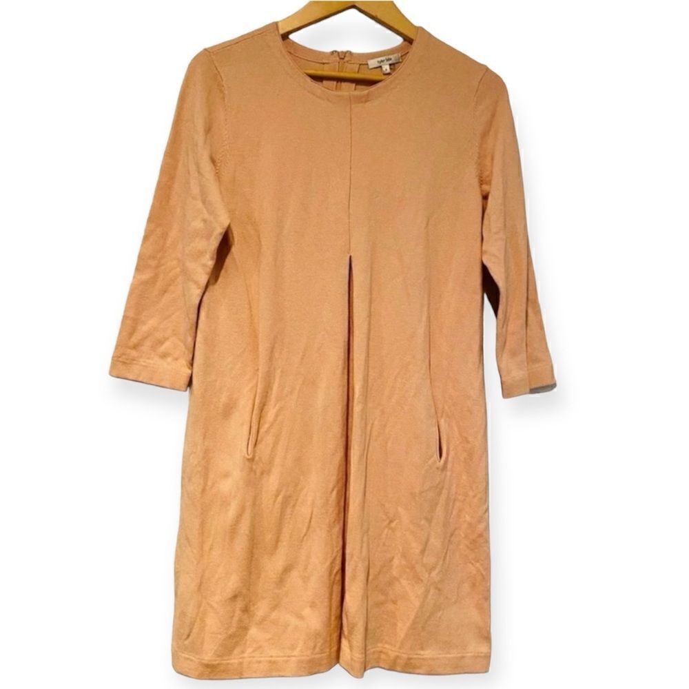 Tyler Boe Peach Cindy Inverted-Pleat A-Line Dress Size Small